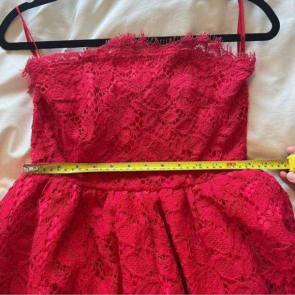 Revolve X by NBD Isabelle Strapless Red Lace Dress Size 4 - Picture 8 of 13